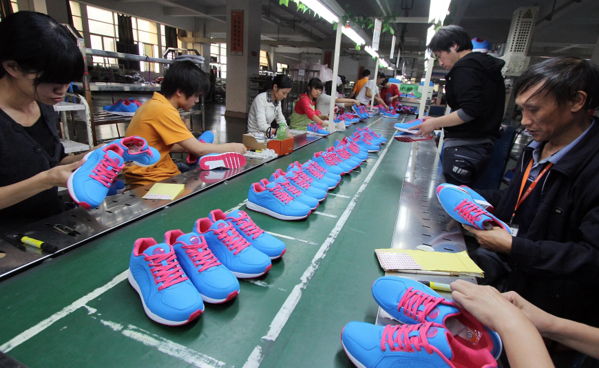 Shoe production line in Jinjiang